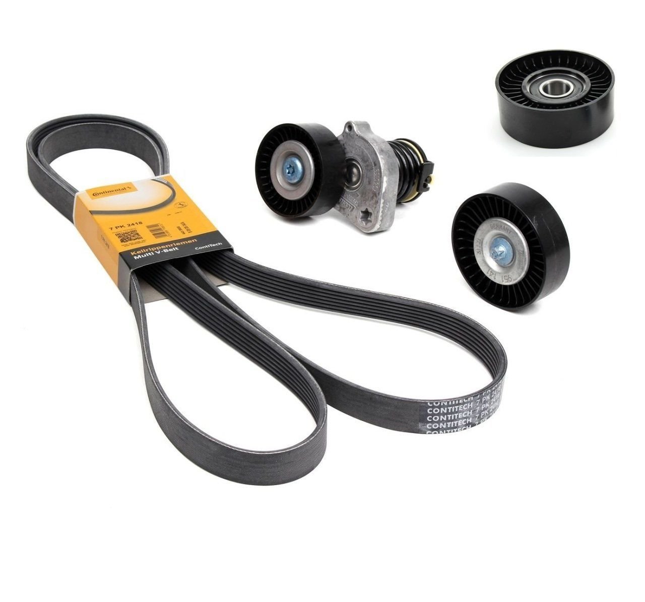 Mercedes W204 Kasa C180 Kompressor 271 Motor V Kayışı Gergi Kütüğü Ve Bilyalı Set İna Marka 534037010 - 532064810 - 532040130 - 7PK2418