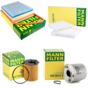 Peugeot 208 1.4 Hdi Euro5 Periyodik Bakım Filtre Seti Mann Marka Orjinal CU1620 - HU716-2x - WK9034z