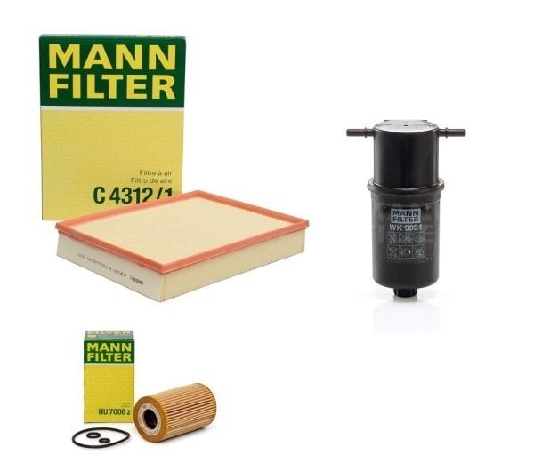Volkswagen Crafter 2.0 TDI 163 BG Periyodik Filtre Bakım Seti Mann Marka (Polen Filtresi Hariç) C43121 - HU7008Z - WK9024