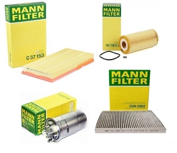 Volkswagen Bora 1.9 TDI Periyodik Bakım Seti Mann Marka C37153 - HU726-2 - CUK2862 - WK853-3