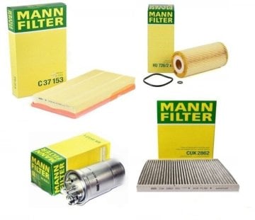 Volkswagen Bora 1.9 TDI Periyodik Bakım Seti Mann Marka C37153 - HU726-2 - CUK2862 - WK853-3