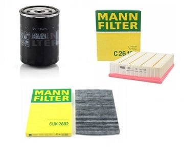 Volkswagen Passat 1.6 Benzinli Motor Filtre Bakım Seti Mann Marka (Yakıt Hariç) CUK2882  - W7195 - C26168