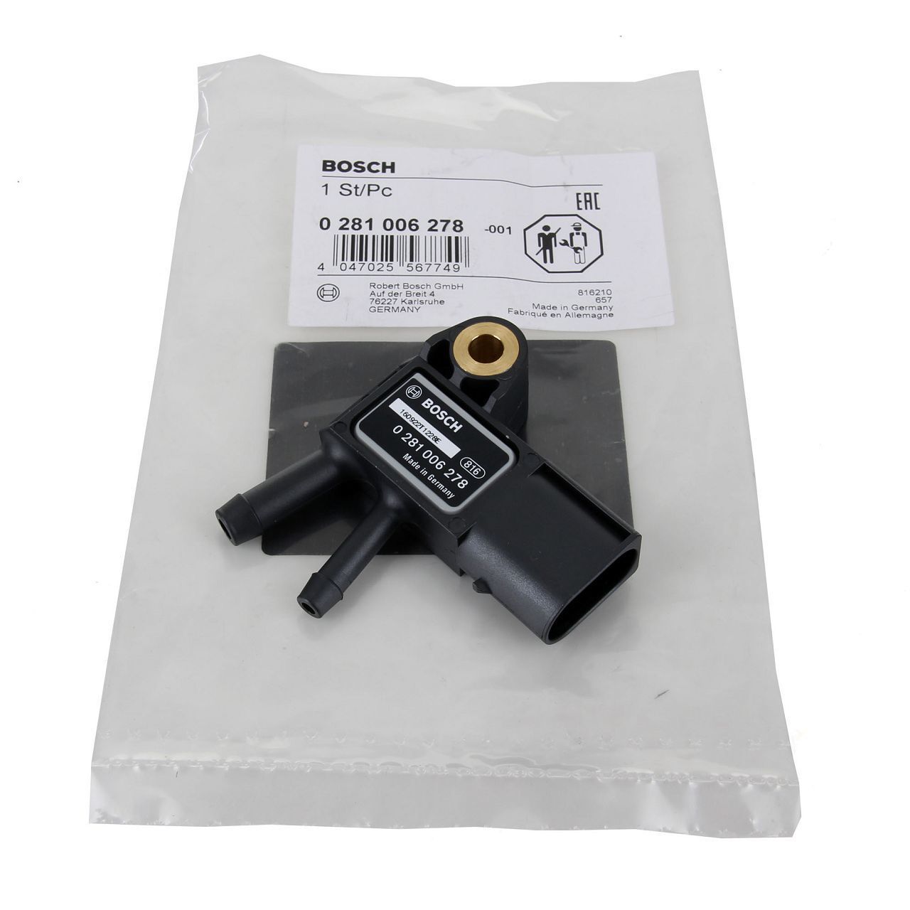 Mercedes W204 Kasa C250 CDI Eksoz Fark Basınç Sensörü Bosch Marka 0281006278 - 6429050100