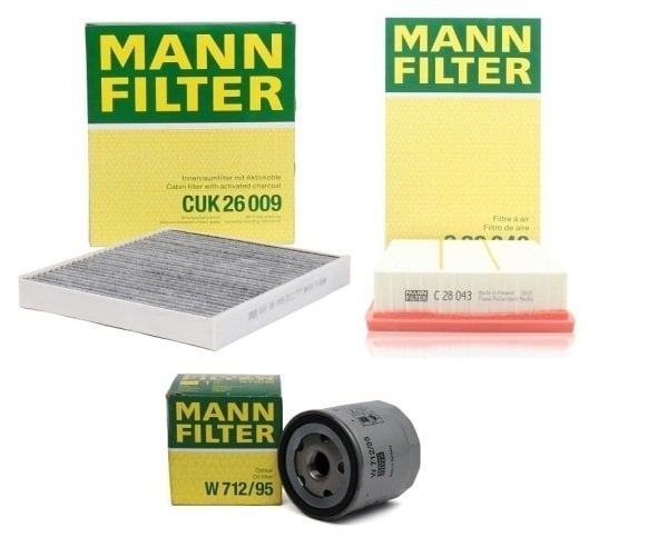 Audi A3 1.5 TFSI Filtre Bakım Seti Mann Marka CUK26009 - C28043 - W71295