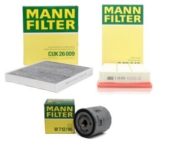 Audi A3 1.5 TFSI Filtre Bakım Seti Mann Marka CUK26009 - C28043 - W71295