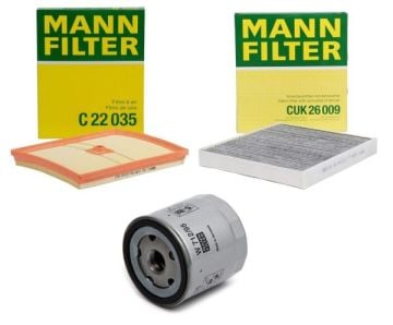 Audi A3 1.0 TFSI Periyodik Bakım Filtre Seti Mann Marka C22035 - CUK26009 - W71295