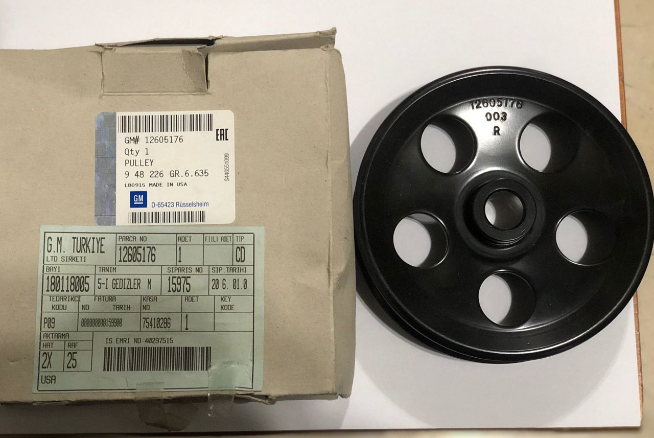 Opel Astra J Servo Direksiyon Pompa Kasnağı Orijinal GM 12605176 948226