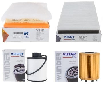 Opel Astra H 1.3 Periyodik Bakım Filtre Seti Tırnaklı Tip Wunder Marka