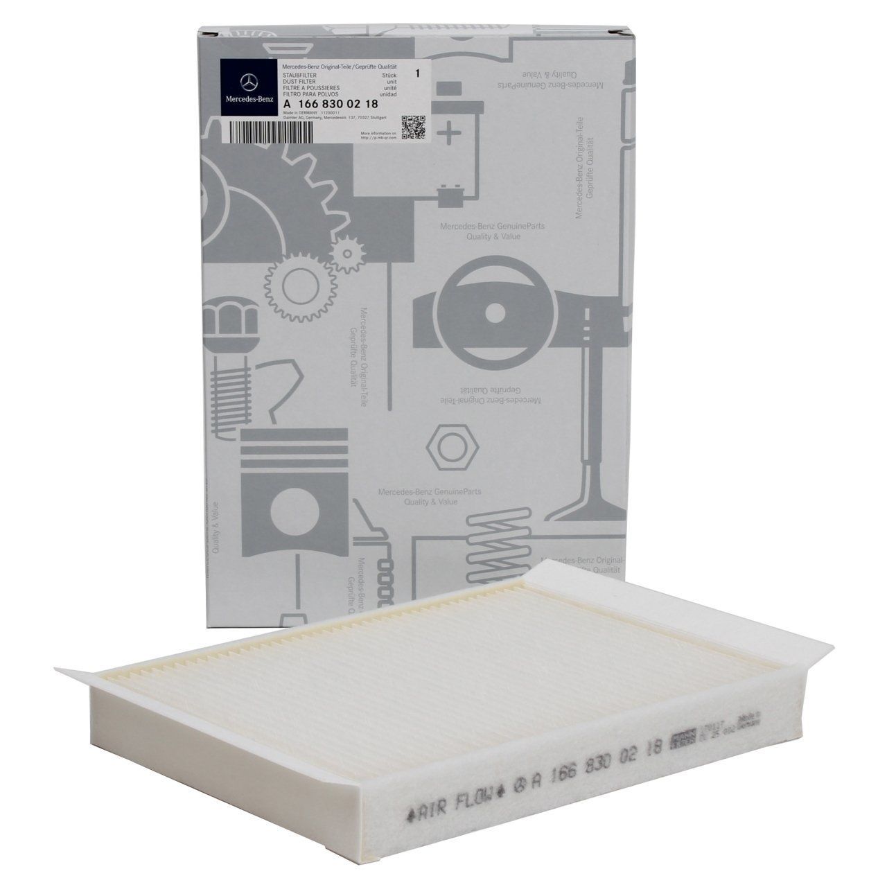 Mercedes W205 Kasa Dış Polen Filtresi ( Karbonsuz ) Orijinal Mercedes Marka A1668300218