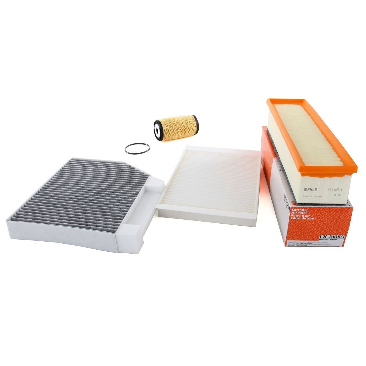 Mercedes W205 Kasa C200D Periyodik Bakım Filtre Seti Bosch Marka 1987435058 - LX3105-1 - 1987435601 - F026407125