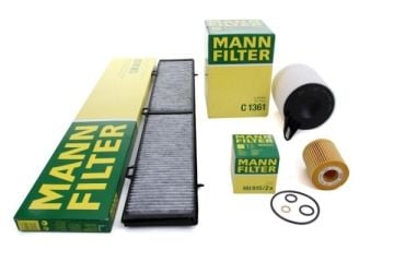 Bmw E90 Kasa 318i Periyodik Bakım Filtre Seti Mann Marka Yağsız CUK8430 - HU815-2x - C1370