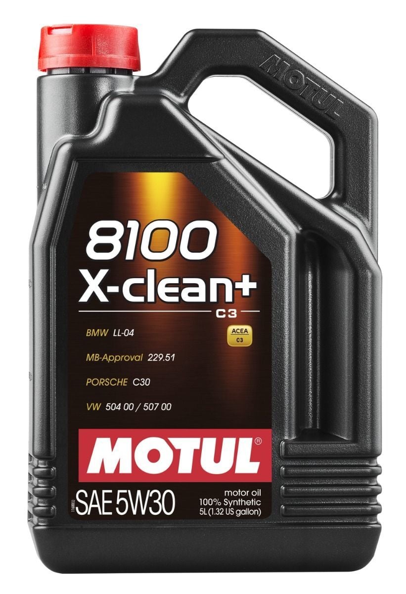 MOTUL 8100 X-CLEAN+ TAM SENTETİK MOTOR YAĞI 5W30 5L