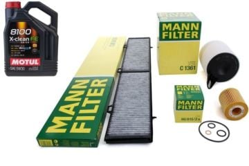 Bmw E90 Kasa 318i Periyodik Bakım Filtre Seti Motul 5W30 CUK8430 - HU815-2x - C1370 - MOTUL
