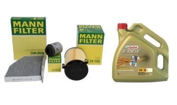 olkswagen Golf 5 1.4 TSI Periyodik Bakım Seti Mann Marka Castrol Motor Yağlı CUK2939 - W71294 - C14130 - CASTROL