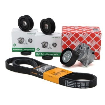 Mercedes W203 Kasa C220 CDİ Motor V Kayış Gergi Ve Gergi Bilya Seti İna Marka 6PK2260 - T38415- 532016010