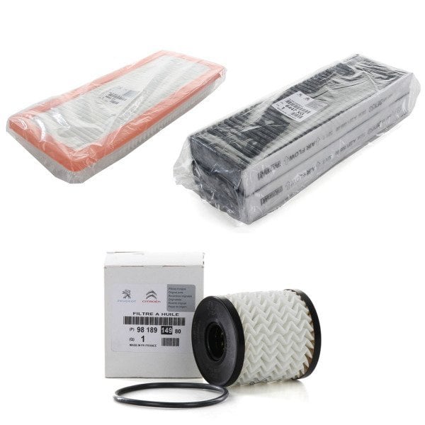 Peugeot 3008 1.6 Benzinli Periyodik Yağ Bakım Filtre Seti Karbonlu Polen Orjinal 9818914980 - 1444TT - 6447XG