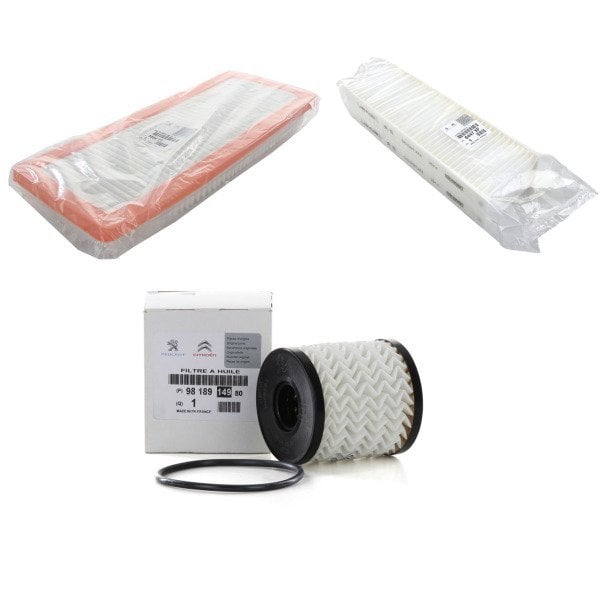 Peugeot 3008 1.6 Benzinli Periyodik Yağ Bakım Filtre Seti Orjinal 9818914980 - 1444TT - 6447XF