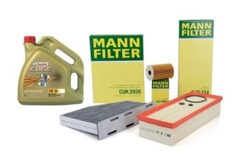 Volkswagen Passat 2.0 TDI Bakım Seti Mann Marka (Yakıt Hariç) Castrol Motor Yağlı CUK2939 - HU7008z - C35154