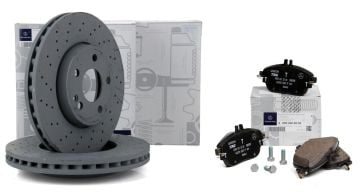 Mercedes W176 Kasa A160 ( AMG Tip ) Ön Fren Balata Disk Seti Orijinal Mercedes 2464212512 - 0004203002