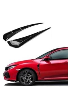 Honda Tip Uzun Vent çamurluk Piano black 2 adet