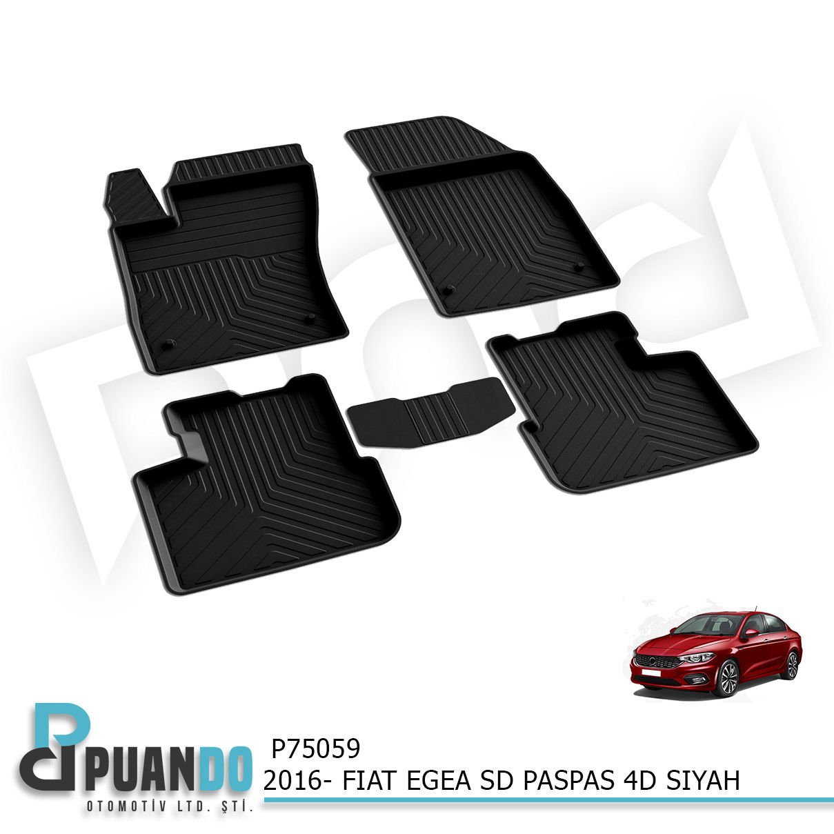 3d araca özel havuzlu paspas yumuşak klipsli