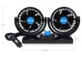 Araç Vantilatörü 12V | Çift Başlı Mini Oto Fan | 4 İnç