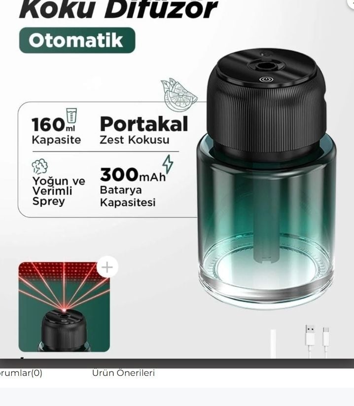 Auhma Renkli LED Işıklı Nemlendirici & Buhar Makinesi | 300 ml, Sessiz, Şık ve Etkili