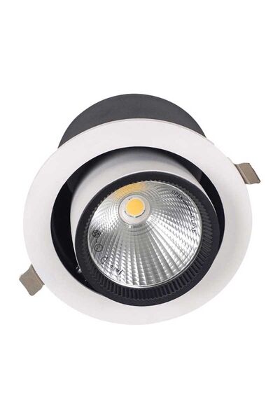 ACK AD36-00600 3000K Günışığı 30W Beyaz Kasa Osram Cob Salyangoz Led Spot