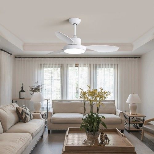 Fancium LED Aydınlatmalı Uzaktan Kumandalı Beyaz Tavan Vantilatörü DKF-302