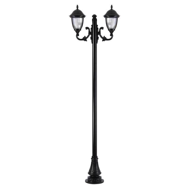 Alüminyum Polikarbon Süslü Camlı Park Bahçe Aydınlatma Direği 75x260cm