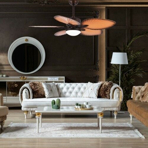 Fancium LED Aydınlatmalı Uzaktan Kumandalı Kahverengi Tavan Vantilatörü DKF-505