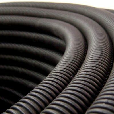 Mutlusan 20 Q Telli Siyah Plastik Spiral Boru, 100 metre