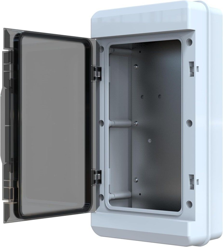 235x435x110 Şeffaf Kapaklı Taban Saclı Pano