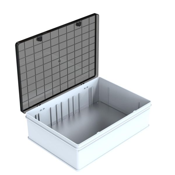 400x500x190 Şeffaf Kapaklı Taban Saclı Pano