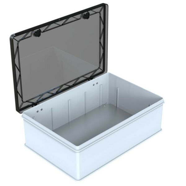 400x600x240 Şeffaf Kapaklı Taban Saclı Pano