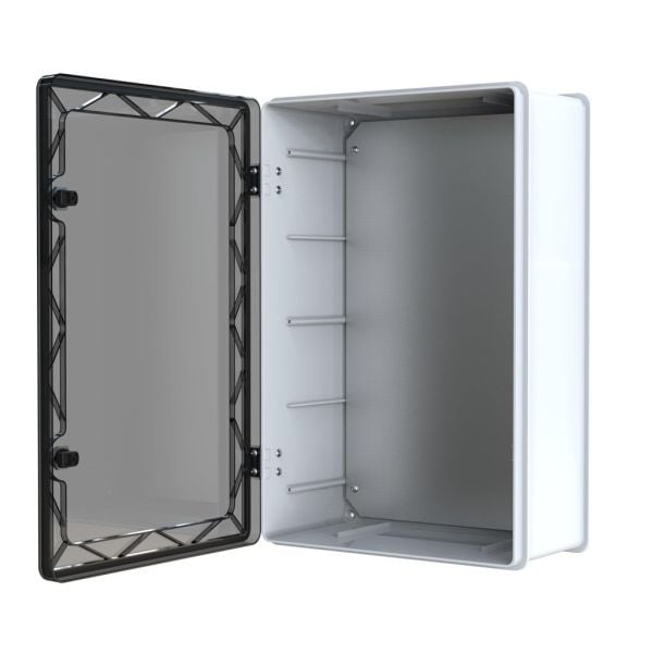 400x600x240 Şeffaf Kapaklı Taban Saclı Pano