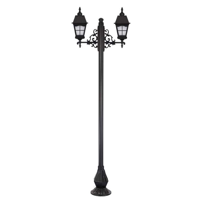 Alüminyum Döküm Pencereli Kare Kapaklı Park Bahçe Ayd. Direği 90x260cm