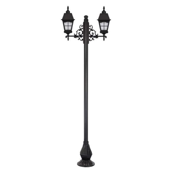 Alüminyum Döküm Pencereli Kare Kapaklı Park Bahçe Ayd. Direği 90x260cm