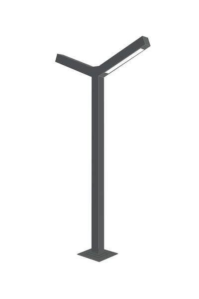 ACK AG43-09701 2x30 3000K Günışığı 300cm Alsa Bahçe Aydınlatma Direği