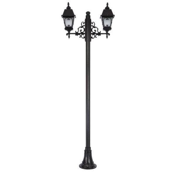 Alüminyum Dekoratif Kare Kapaklı Park Bahçe Aydınlatma Direği 90x265cm