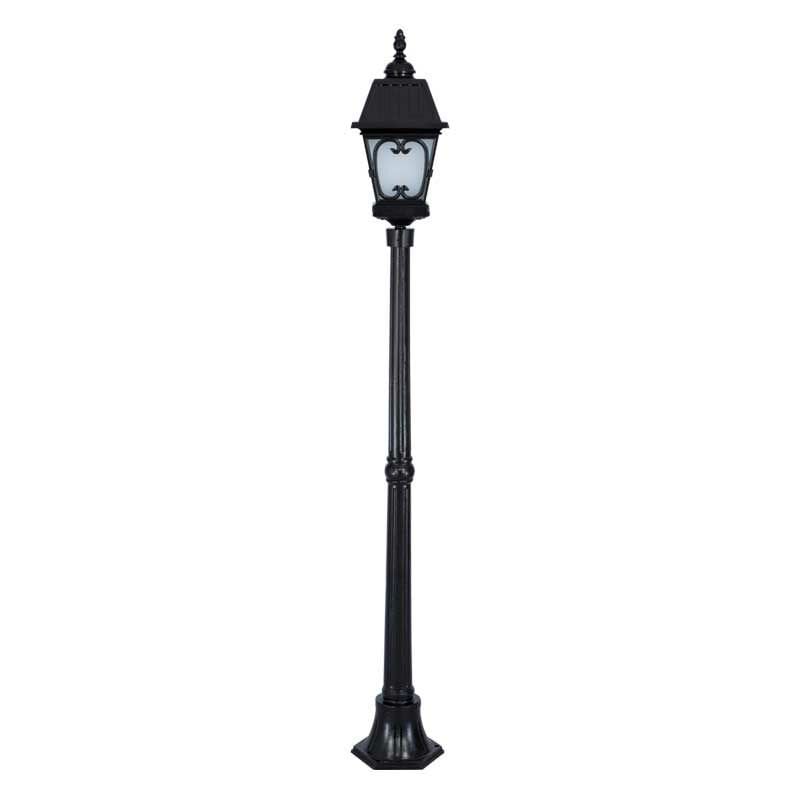 Alüminyum Dekoratif Kare Kapaklı Park Bahçe Aydınlatma Direği 23x180cm