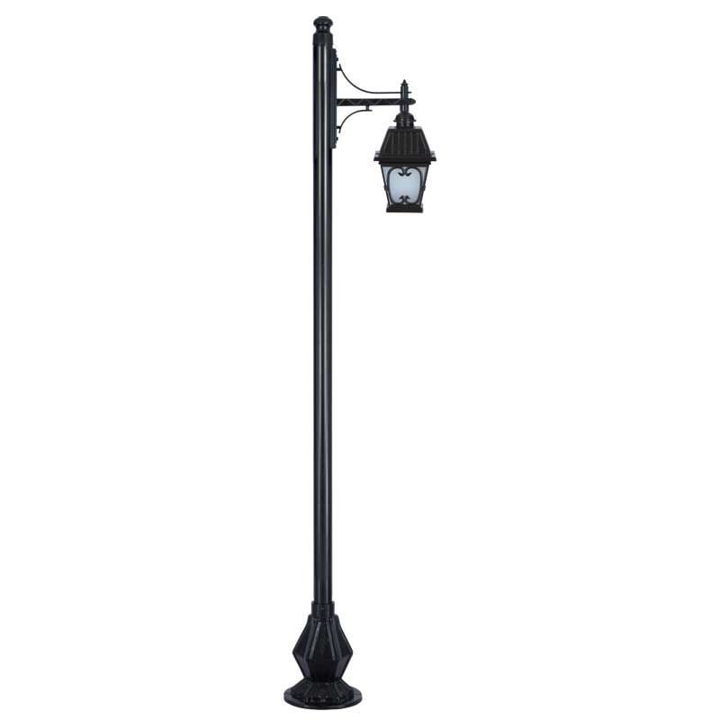 Alüminyum Dekoratif Kare Kapaklı Park Bahçe Aydınlatma Direği 50x280cm