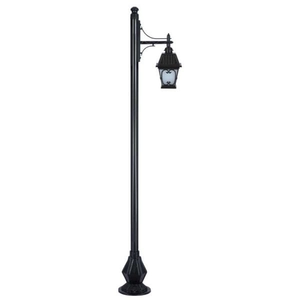 Alüminyum Dekoratif Kare Kapaklı Park Bahçe Aydınlatma Direği 50x280cm