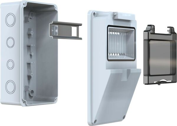 120x220x110 mm Boş Kombinasyon Kutusu (5 Sigorta Kapasiteli)