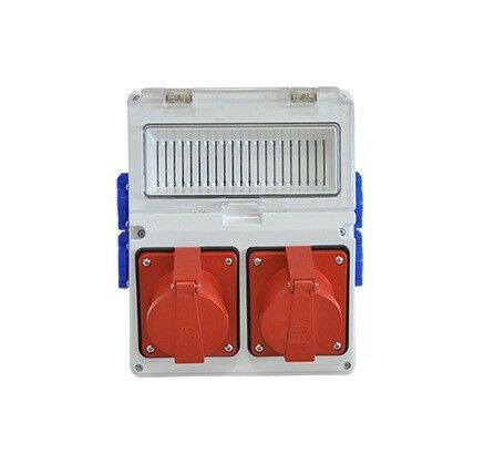 220x280x120 mm Sıva Üstü Kombinasyon Kutusu (9 Sigorta Kapasiteli+2 Adet 3x25A Priz+4 Adet 1x16A Priz)
