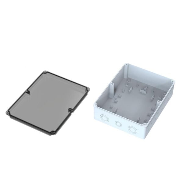 290x230x100 mm Sıva Üstü Şeffaf Kapaklı Buat Kutusu