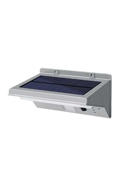 ACK AG60-07851 Beyaz Hareket Sensörlü Solar Duvar Apliği