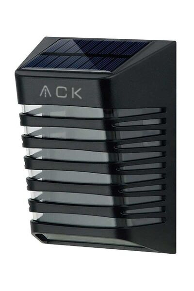 ACK AG60-09851 IP54 3000K Günışığı Siyah Solar Aplik