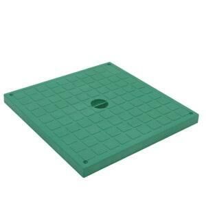 20x20x20 mm Termoplastik Yeraltı Buat İçin Düz Yeşil kapak