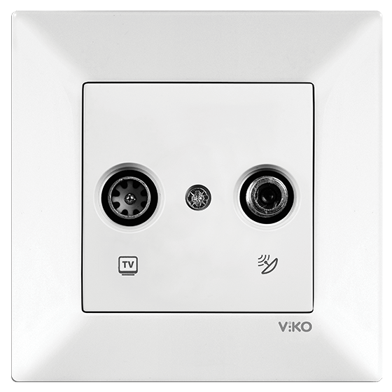 Viko Meridian Uydu Prizi Geçişli 11dB (SAT,TV) Çerçeveli
